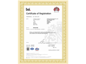 ISO14001:2015 BSI认证